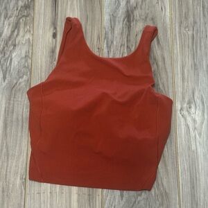 Lululemon crop top, burnt orange, size 6